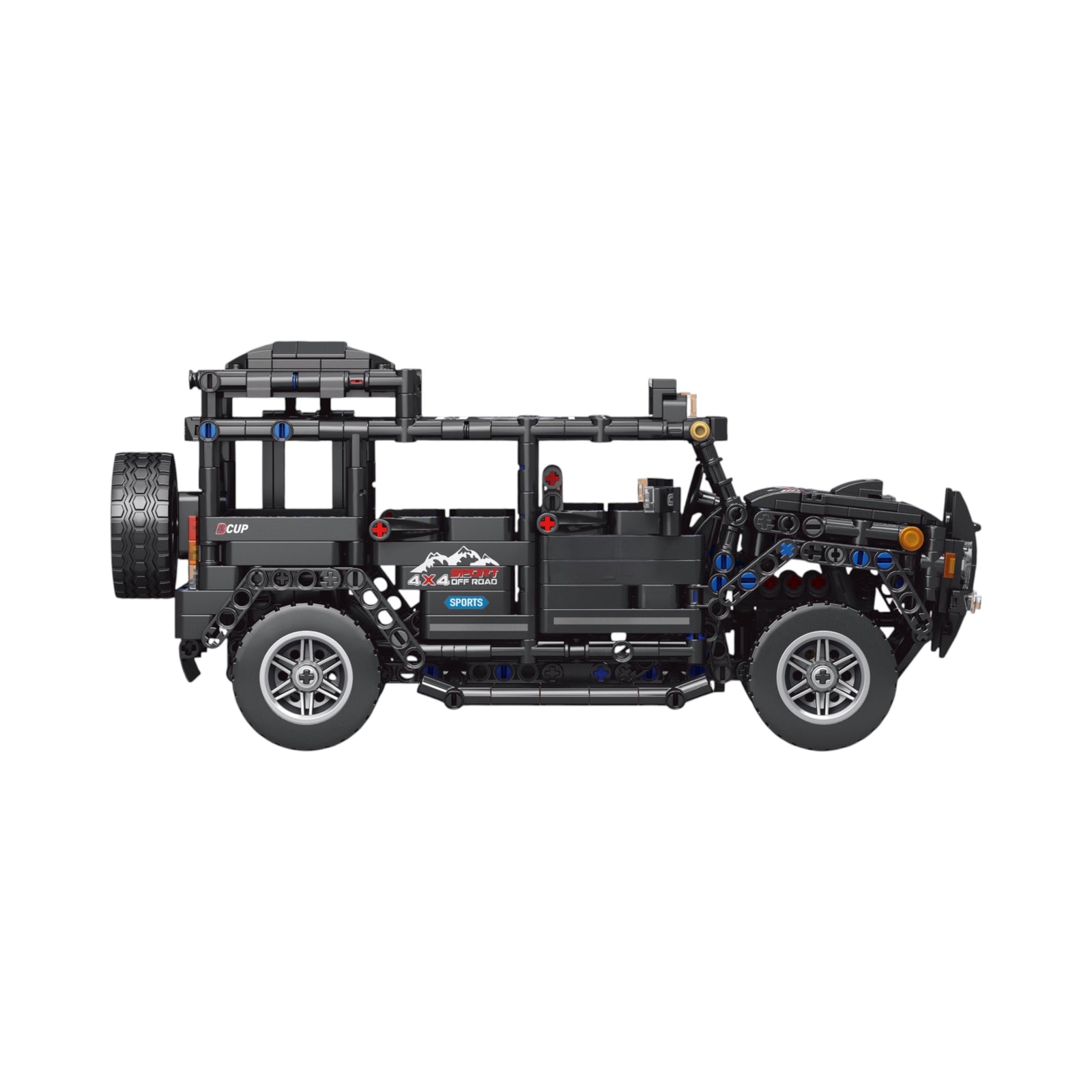 Black 4x4 SUVOff-Road Brick Set - off road brick car set online by Toymersive