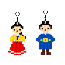 Girl & Boy Set | InBrix™ Charms | Couple Set | Interlocking Bricks 2D Figure Building Set | Collectible Display Build | Brick Charm Gift For Kids