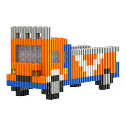 Indian Truck Brick Figure - brick figurine for office desk by Toymersive