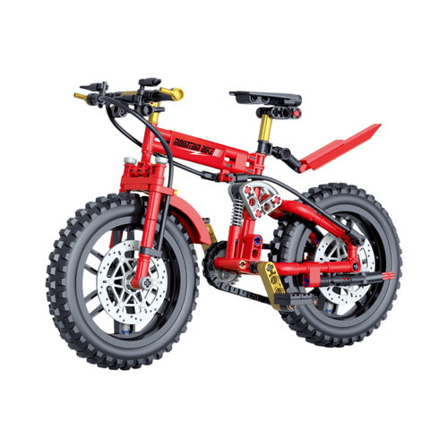 Red Rush Mountain Bike Brick Set - mountain bike model toy by Toymersive