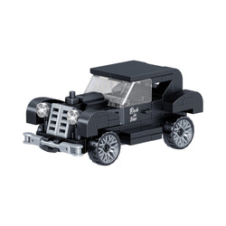 Black Vintage Car Pull-Back Toy - pull back car toy by Toymersive
