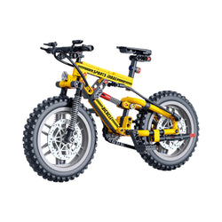 Yellow Zoom Mountain Bike Brick Set - mountain bike model toy by Toymersive