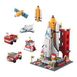 Space Force 6-in-1 Mega Brick Set - 6 in 1 brick building set online by Toymersive