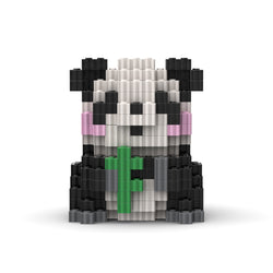 Panda with Bamboo Brick Figure - panda brick figure buy online by Toymersive
