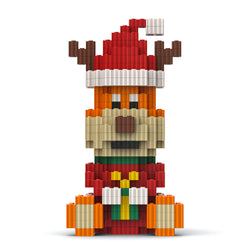 Christmas Reindeer Brick Figure - gift showpiece by Toymersive