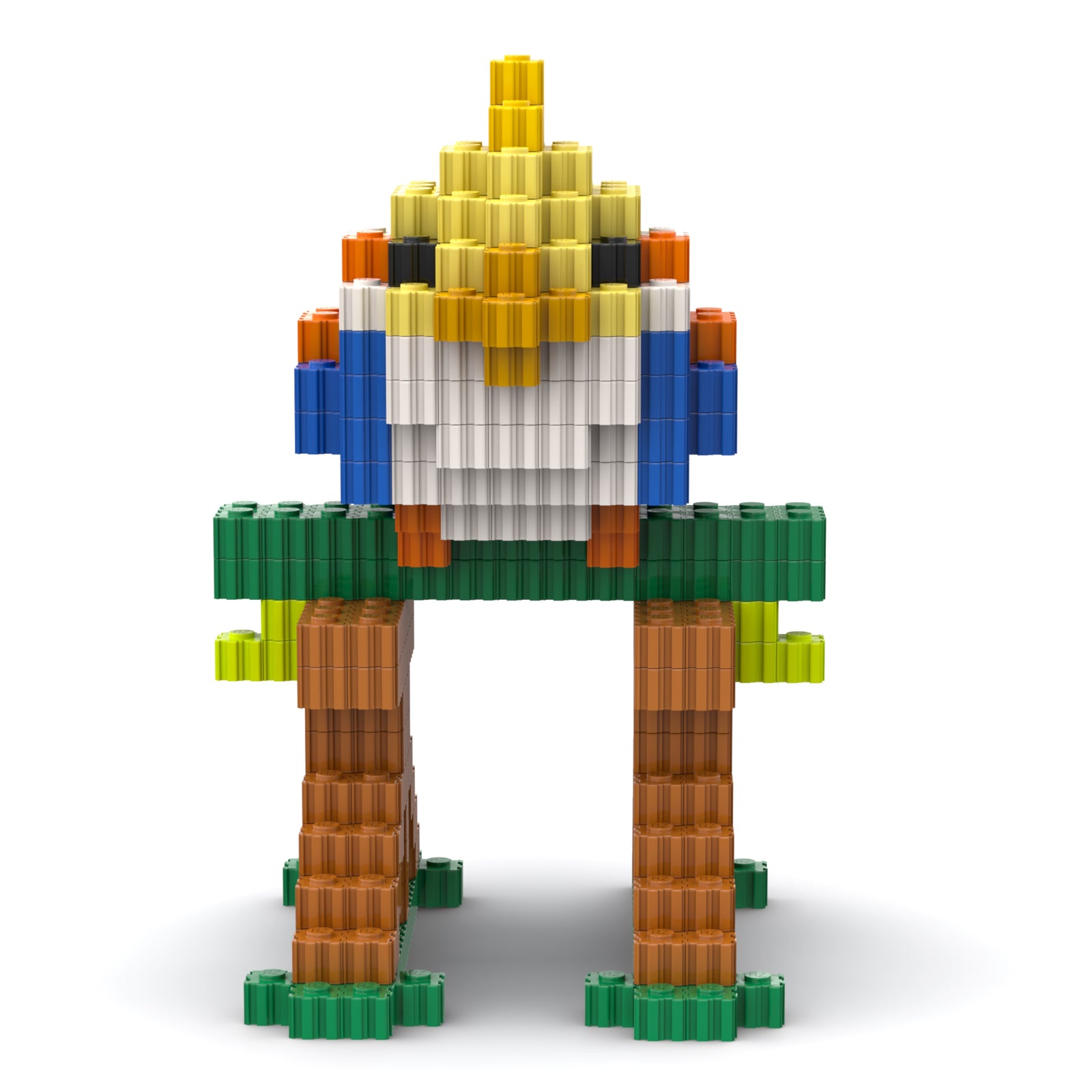 Bird Brick Figure - animal figurine collectible by Toymersive