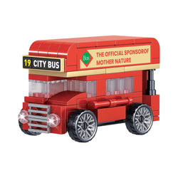 Red Double Bus Pull-Back Toy - pull back car toy by Toymersive