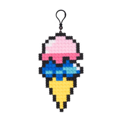 Ice Cream | InBrix™ Charms | Interlocking Bricks 2D Figure Building Set | Collectible Display Build | Brick Charm Gift For Kids