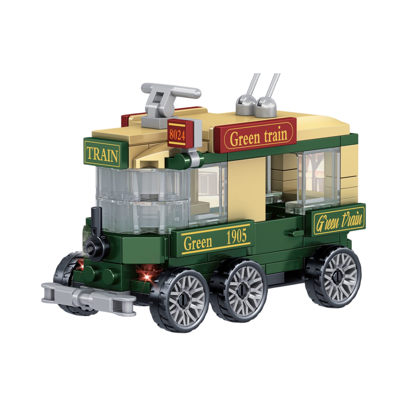 Green Train Pull-Back Toy - pull back car toy by Toymersive