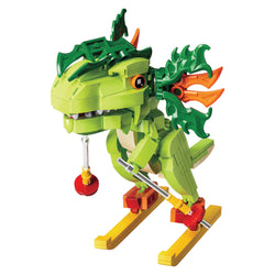 Dino Slide Playset Brick Figure - dinosaur brick figure collectible by Toymersive