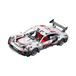 White Racing Car Brick Set - brick racing car set buy online by Toymersive