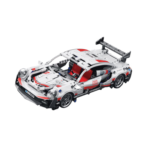 White Racing Car Brick Set - brick racing car set buy online by Toymersive