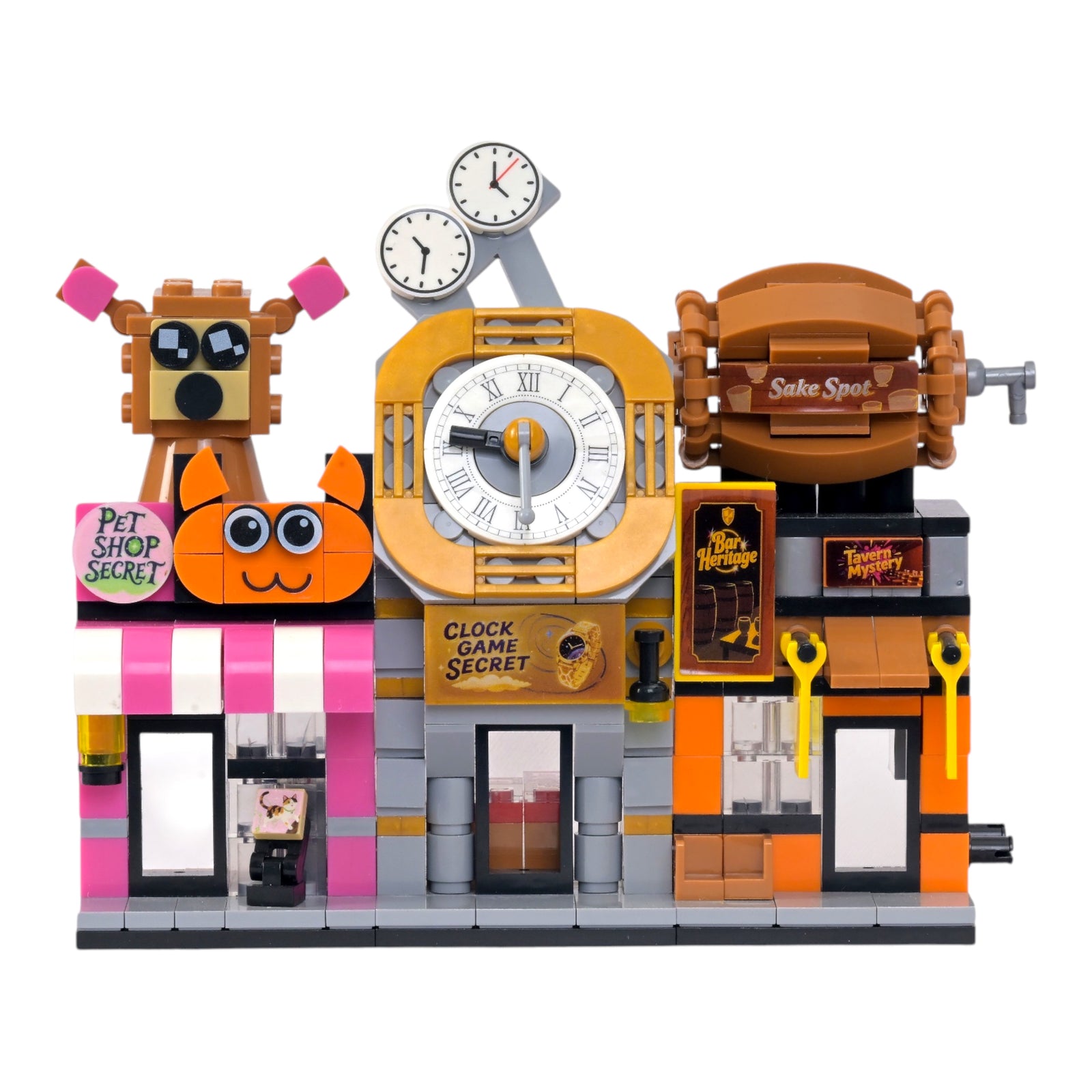 The Hub Set 2 Brix Street Shops - building block set by Toymersive