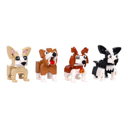 Puppy World Set 1: Dog brick figure gift by Toymersive