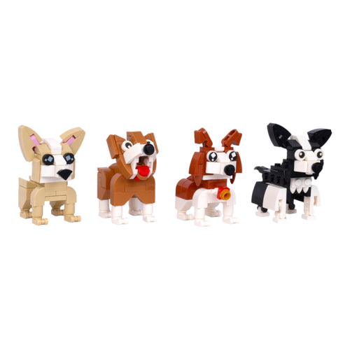 Puppy World Set 1: Dog brick figure gift by Toymersive