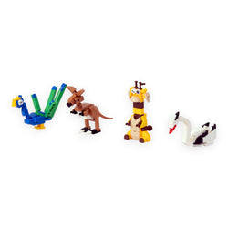 Animal World Set 2: Peacock, Swan & Giraffe - animal figurine collectible by Toymersive