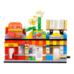 The Hub Set 3 Brix Street Shops - mini city brick set buy online by Toymersive
