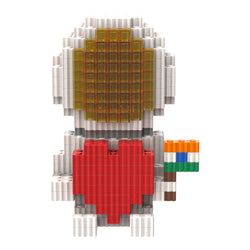 Astronaut with Flag Brick Figure - astronaut collectible figure by Toymersive