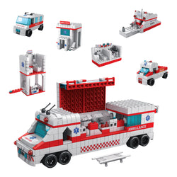 Med Rescue 6-in-1 Mega Brick Set - 6 in 1 brick building set online by Toymersive