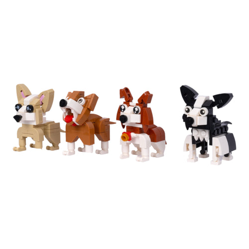 Puppy World Set 1: Dog brick figure gift by Toymersive