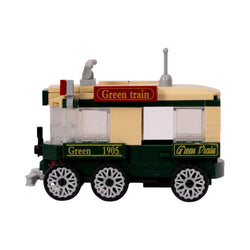 Green Train | Heritage Wheels | Pull & Go | Building Block Vehicle | Pullback Action Vehicle | Pull Back Car Toy