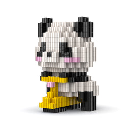 Sitting Panda | InBrix™ Jungle Series | Panda Riding a Scooter | Cute Panda Figure | Premium Interlocking Bricks | 3D Figure Building Set | Display Model | Panda Brick Figure Buy Online