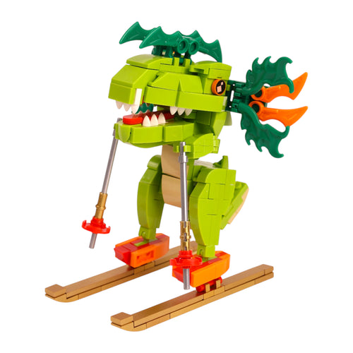 Dino Slide Playset Brick Figure - dinosaur brick figure collectible by Toymersive
