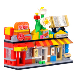 The Hub Set 3 Brix Street Shops - mini city brick set buy online by Toymersive