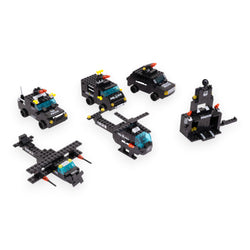 Police Power 6-in-1 Mega Brick Set - 6 in 1 brick building set online by Toymersive