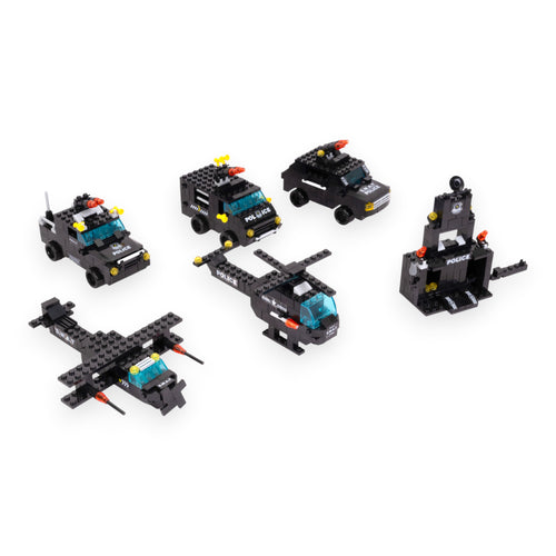 Police Power 6-in-1 Mega Brick Set - 6 in 1 brick building set online by Toymersive