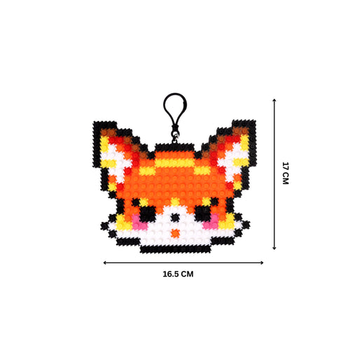 Fox | InBrix™ Charms | Interlocking Bricks 2D Figure Building Set | Collectible Display Build | Mini Animal Charm Gift