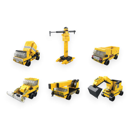 Construction Squad 6-in-1 Mega Brick Set - 6 in 1 brick building set online by Toymersive
