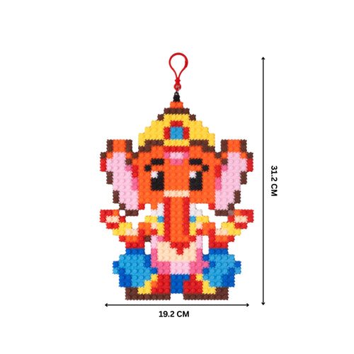 Ganesh Ji | InBrix™ Charms | Interlocking Bricks 2D Figure Building Set | Collectible Display Build | Ganesh Collectible For Diwali Gift