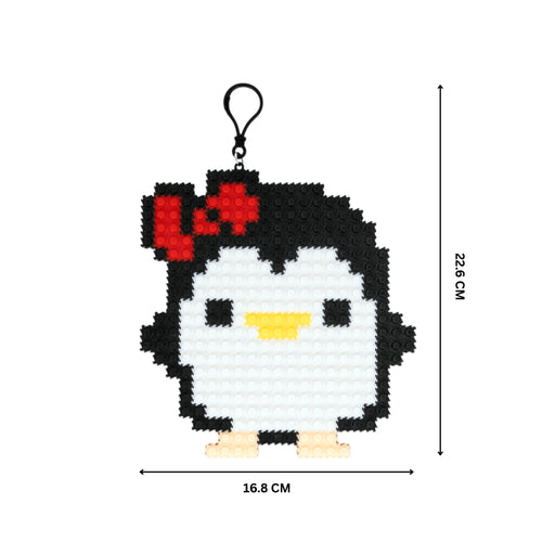 Penguin | InBrix™ Charms | Interlocking Bricks 2D Figure Building Set | Collectible Display Build | Mini Animal Charm Gift