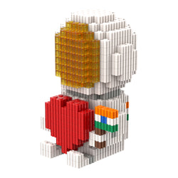 Astronaut with Indian Flag & Heart Design | InBrix™ Astronaut Series | Interlocking Brick 3D Figure | Display Model Building Set | Astronaut Collectible Figure