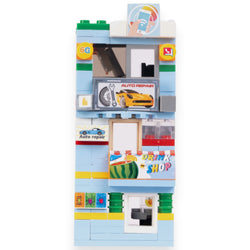 Blue Corner 3-in-1 Brix Street Set - city building set india by Toymersive