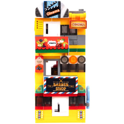 Yellow Plaza 3-in-1 Brix Street Set - building block set by Toymersive