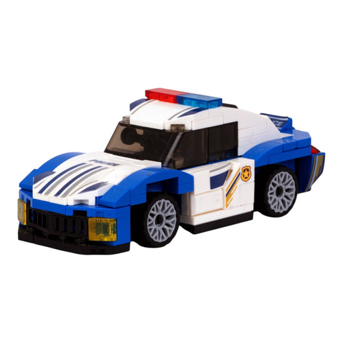 Police Bot 2-in-1 Transform Brick Set - transforming brick robot set india by Toymersive