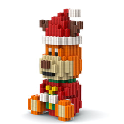 Christmas Reindeer | InBrix™ Décor Series | Interlocking Brick 3D Figure Décor Model | Festive Holiday Decoration | Christmas Collectible Display Build | Reindeer in Festive Outfit | Seasonal Decor Series | Gift Showpiece