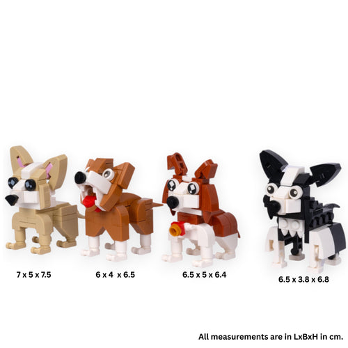 Puppy World Set 1: Dog brick figure gift by Toymersive