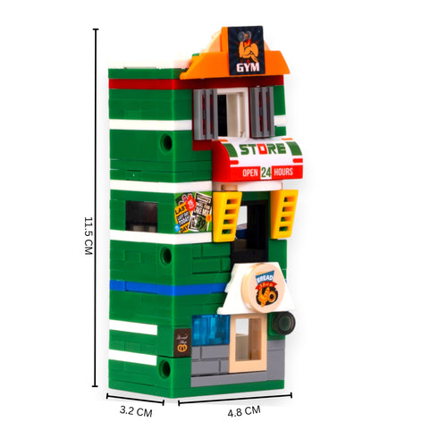 Green Grove 3-in-1 Brix Street Set - mini city brick set buy online by Toymersive