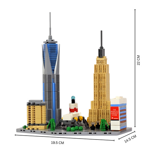 New York: The Manhattan Rise | Iconic Horizons | New York Architectural Landmarks Model Kit | Collectible | Skyline Brick Model Buy Online India