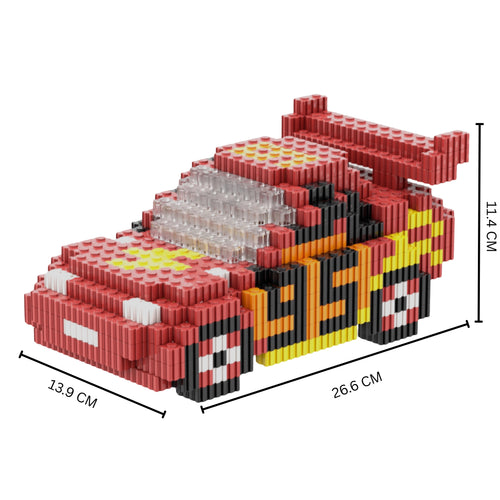 Race Car Brick Figure - car showpiece by Toymersive