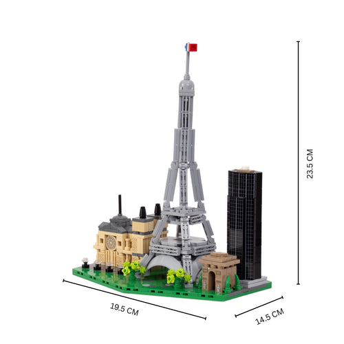 Paris: The City of Lights | Iconic Horizons | Paris Architectural Landmarks Model Kit | Collectible | Skyline Brick Model Buy Online India