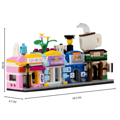 City Essentials Set 1 Brix Street Shops - city building set india by Toymersive