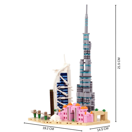 Dubai: The Golden City | Iconic Horizons | Dubai Architectural Landmarks Model Kit | Collectible | Skyline Brick Model Buy Online India
