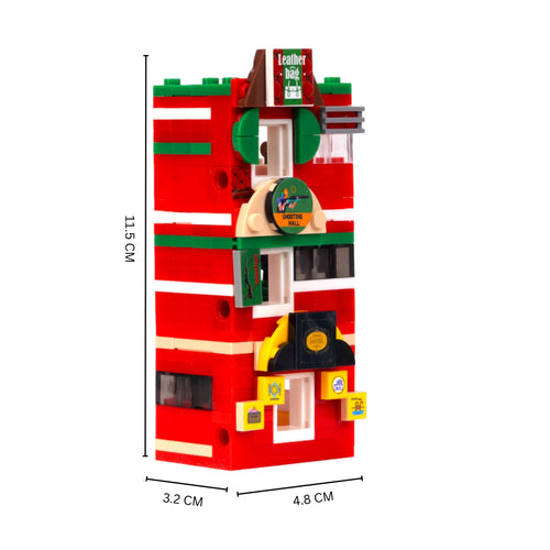 Red Hub 3-in-1 Brix Street Set - city building set india by Toymersive