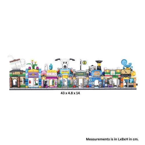 City Essentials Brix Street Set (8-in-1) - mini city brick set buy online by Toymersive