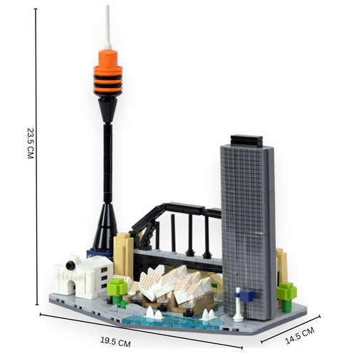 Australia: The Harbor | Iconic Horizons | Australia Architectural Landmarks Model Kit | Collectible | Skyline Brick Model Buy Online India