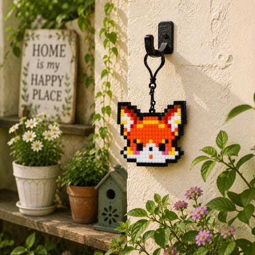 Fox | InBrix™ Charms | Interlocking Bricks 2D Figure Building Set | Collectible Display Build | Mini Animal Charm Gift